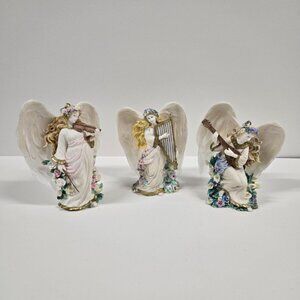 1999 Vintage Bradford Editions Symphony of Angels Ornament Collection 3 Piece